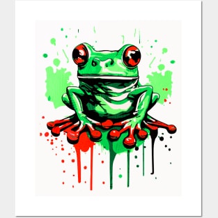 Cute Frog - Frog Art - Retro Frog Gift Posters and Art